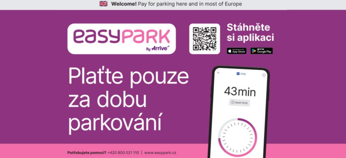 Odkaz ke stažení aplikace EasyPark