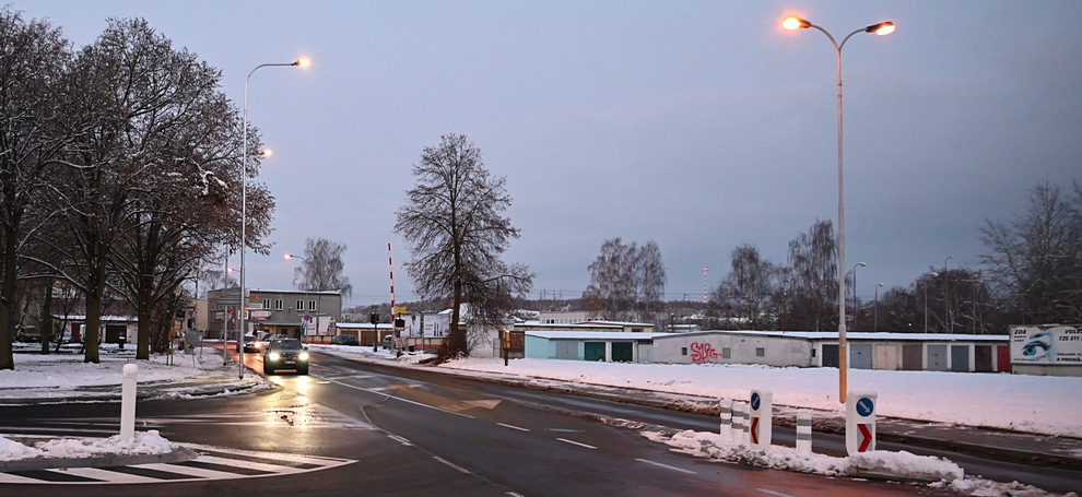Křižovatka Západní - Šumavská po ránu