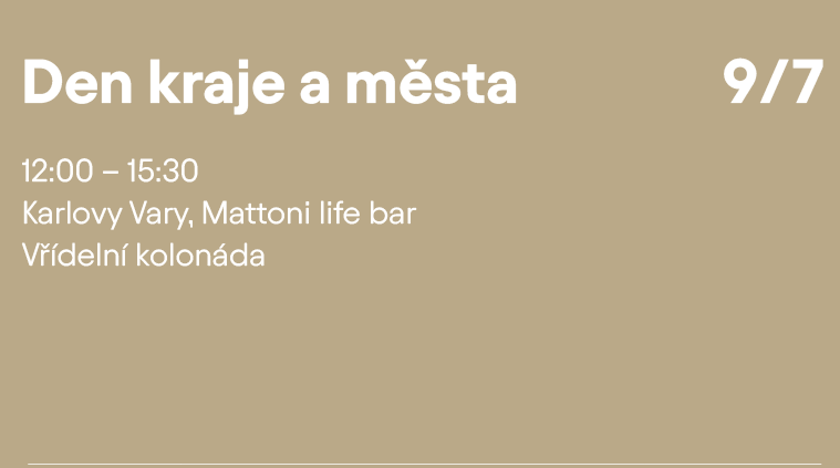 Den kraje a města na festivalu