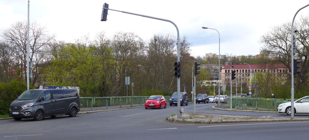 semafory u Chebského mostu