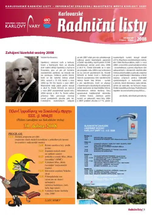 Karlovarské radniční listy 04/2008