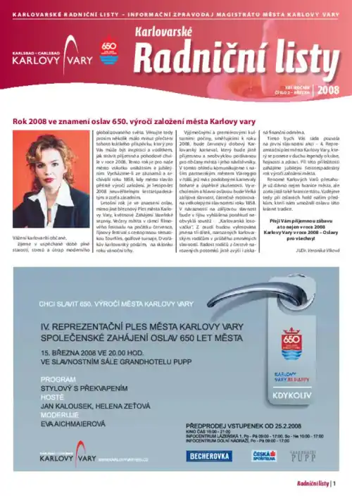 Karlovarské radniční listy 03/2008
