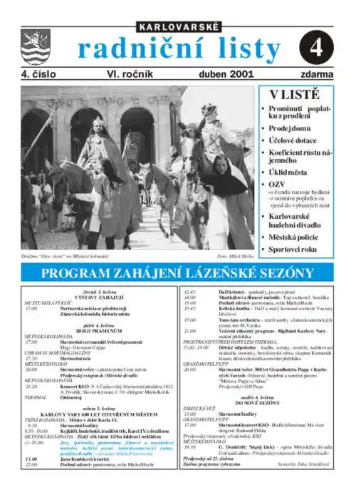 Karlovarské radniční listy 04/2001