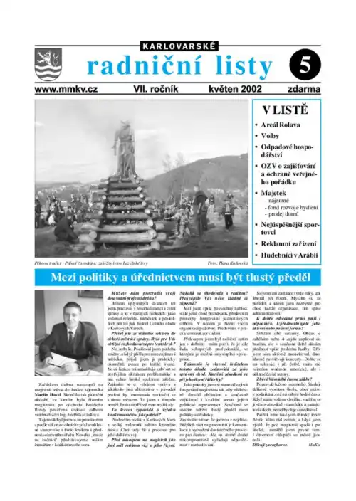 Karlovarské radniční listy 05/2002