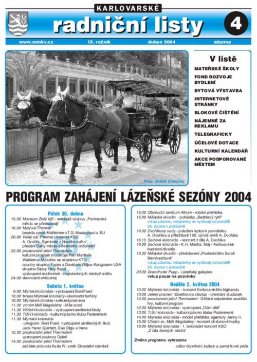 Karlovarské radniční listy 04/2004