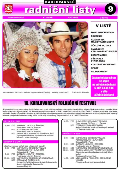 Karlovarské radniční listy 09/2005