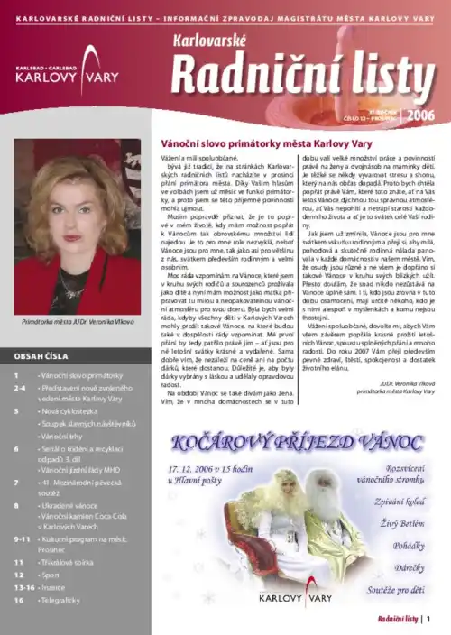 Karlovarské radniční listy 12/2006