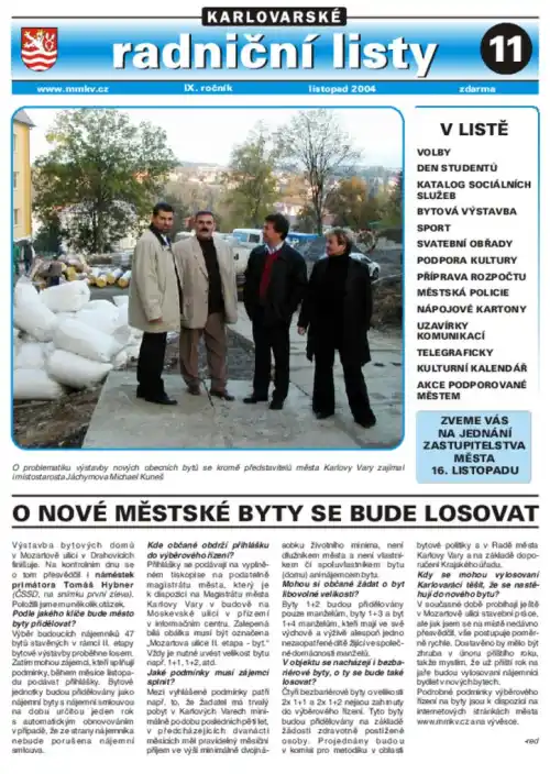 Karlovarské radniční listy 11/2004