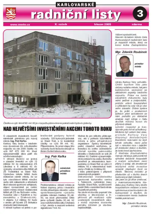 Karlovarské radniční listy 03/2005