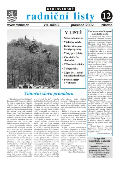 Karlovarské radniční listy 12/2002