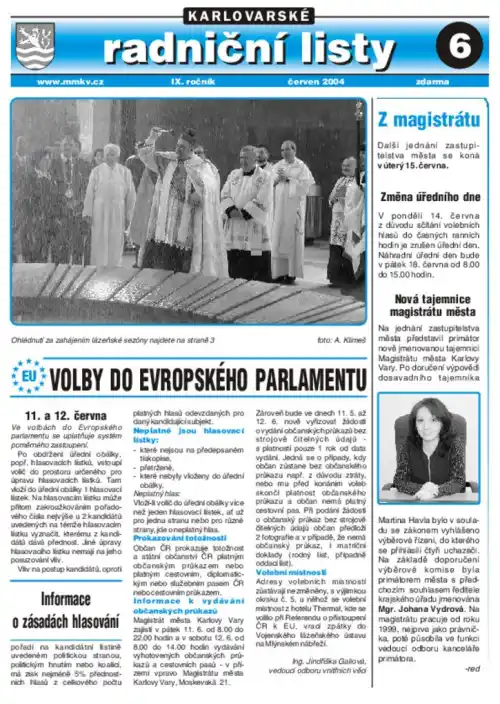 Karlovarské radniční listy 06/2004