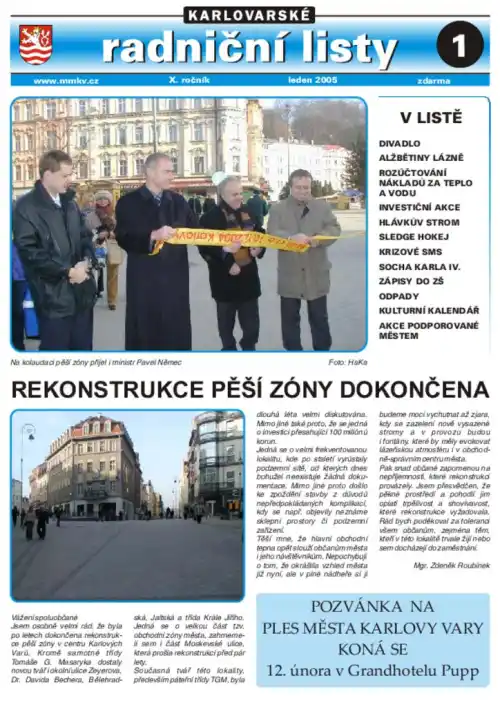 Karlovarské radniční listy 01/2005