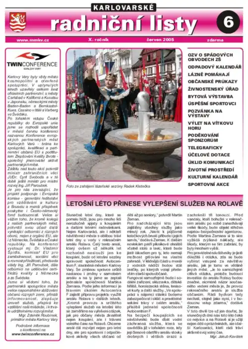 Karlovarské radniční listy 06/2005