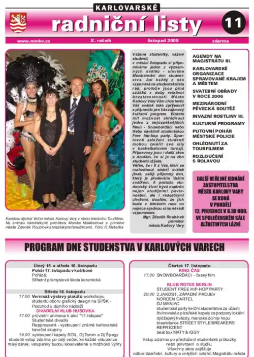 Karlovarské radniční listy 11/2005