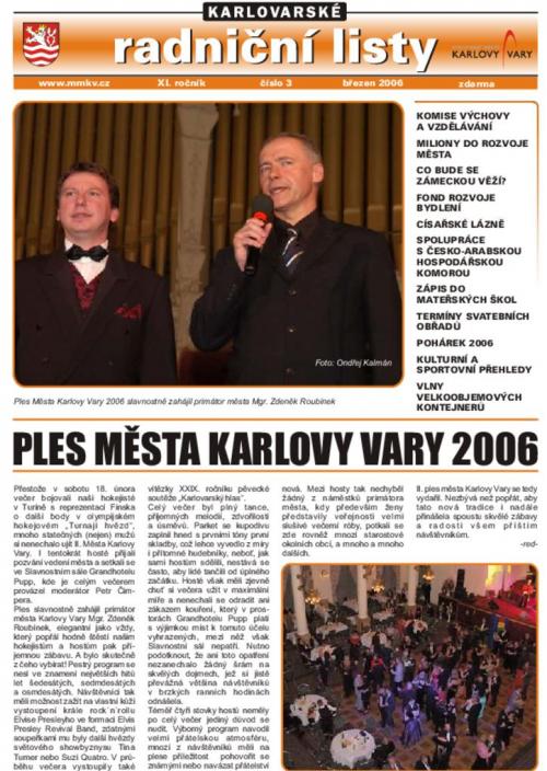 Karlovarské radniční listy 03/2006