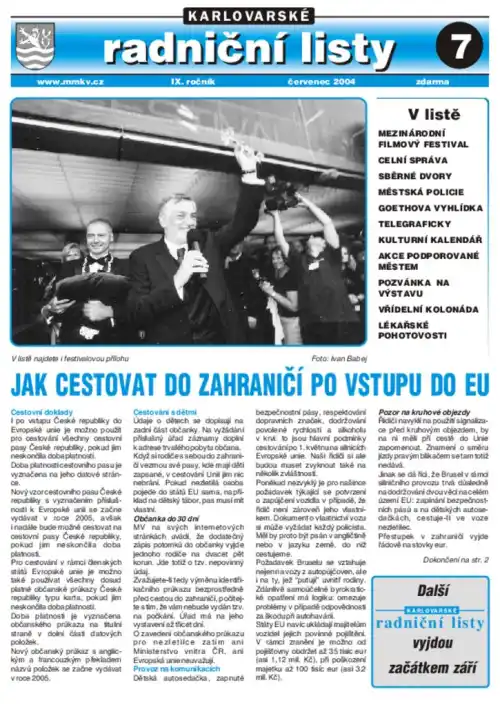 Karlovarské radniční listy 07/2004