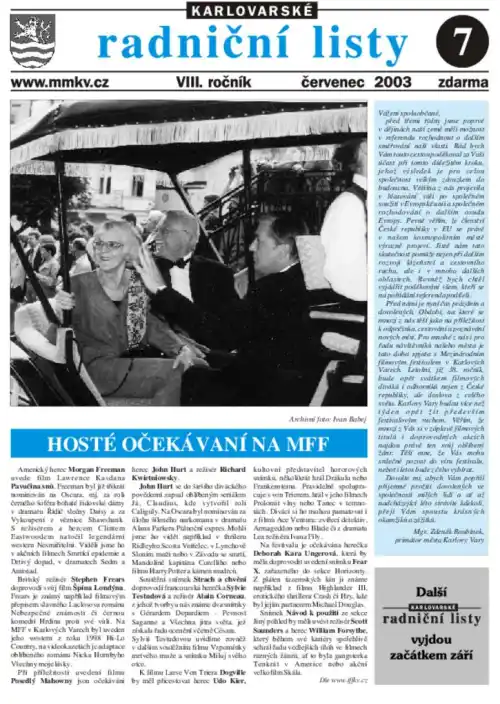 Karlovarské radniční listy 07/2003
