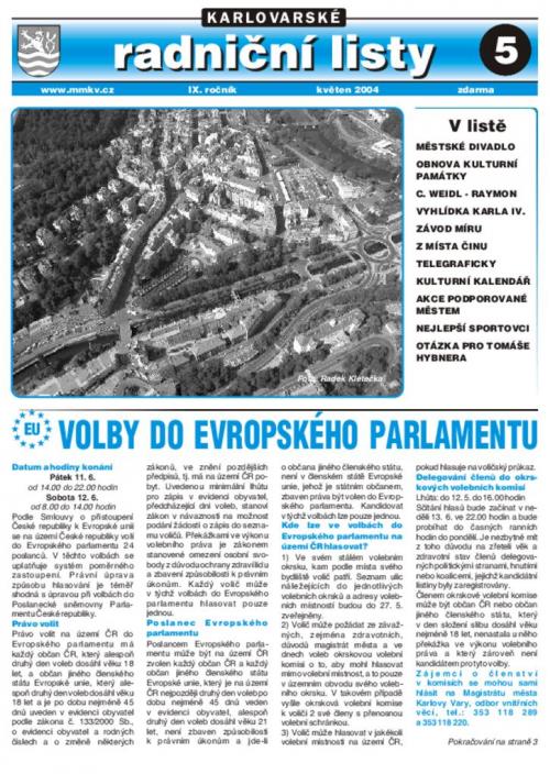 Karlovarské radniční listy 05/2004