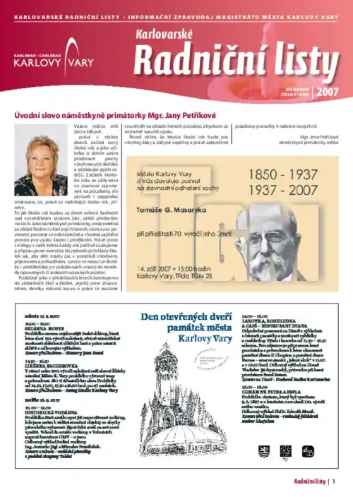 Karlovarské radniční listy 09/2007