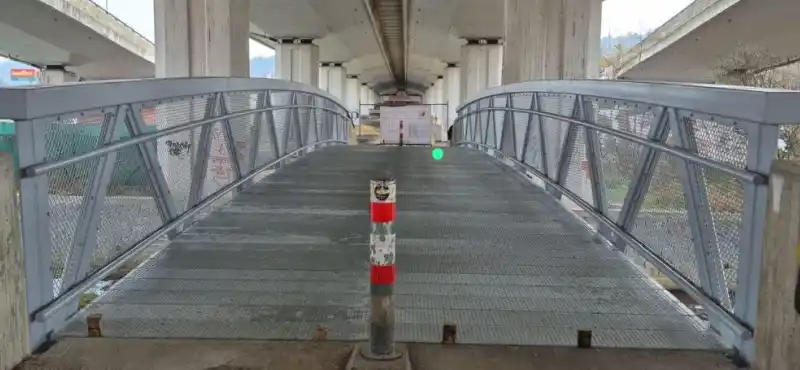 lávka na cyklostezce po opravě