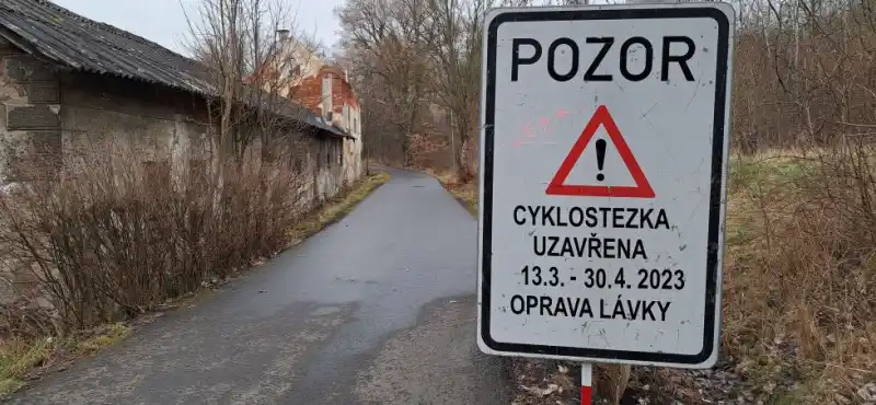 uzavírka cyklostezky