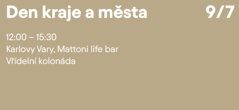 Den kraje a města na festivalu