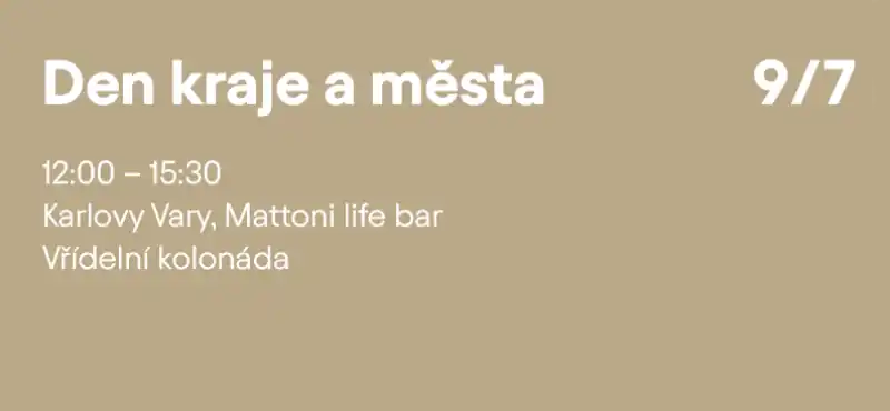 Den kraje a města na festivalu