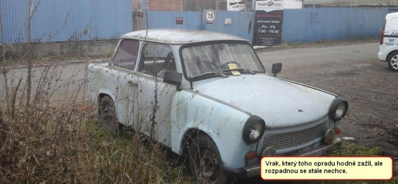 odstavený autovrak