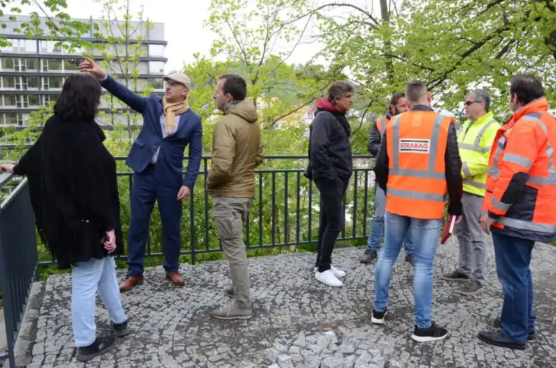 Zástupci města a zhotovitele na kontrolním dnu