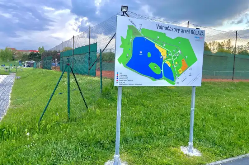 Mapa v areálu Rolava
