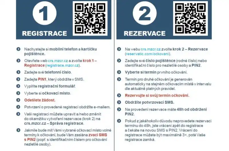 Jak se objednat k očkování - leták