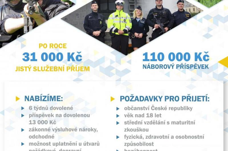 Náborový leták Policie ČR