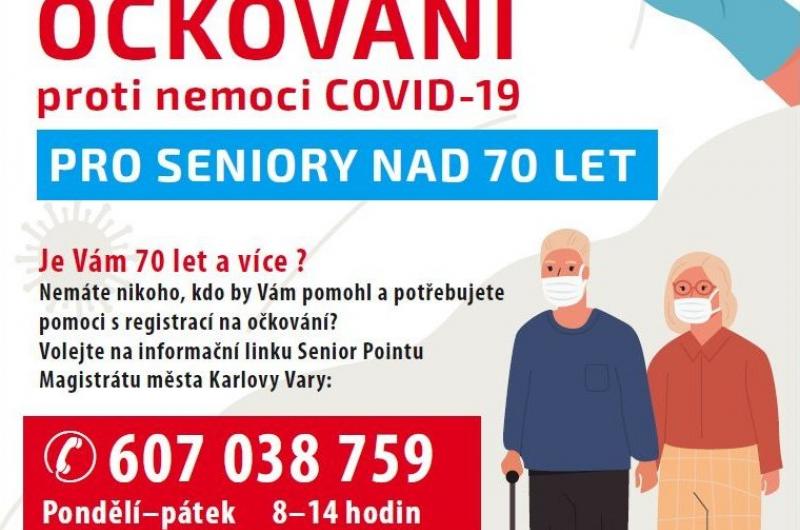 Leták - pomoc s registrací seniorům 70+