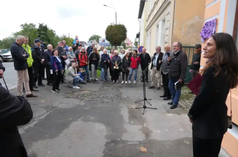Odhalení pamětní desky Wilhelma Hagera
