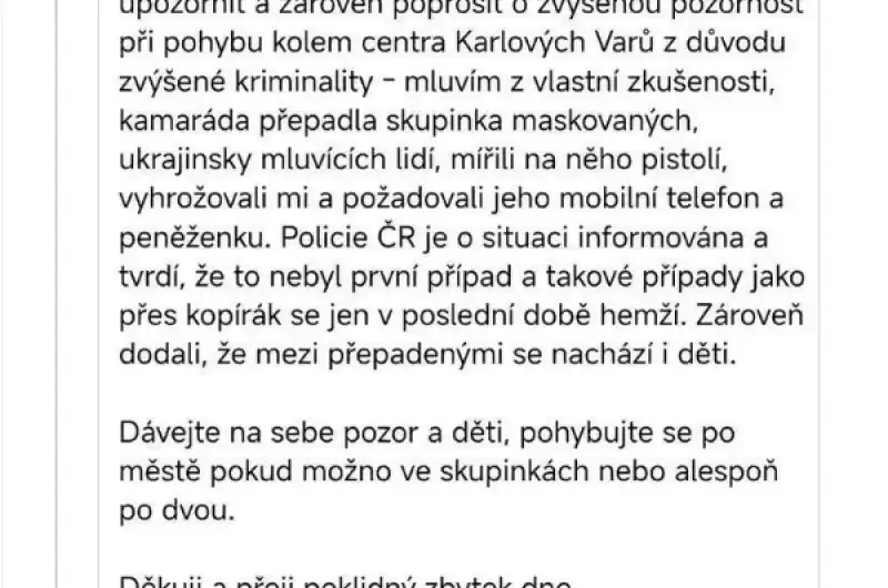 Text zprávy