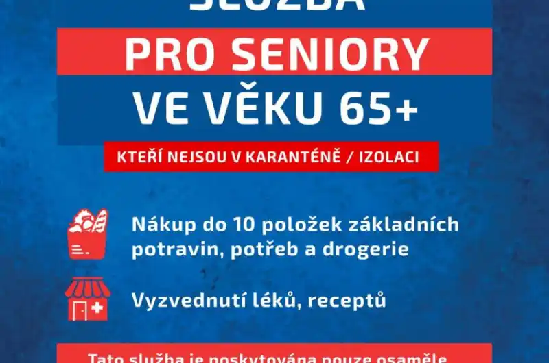 Informační leták služby doručování nákupů