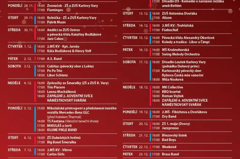 Vánoční program 2022
