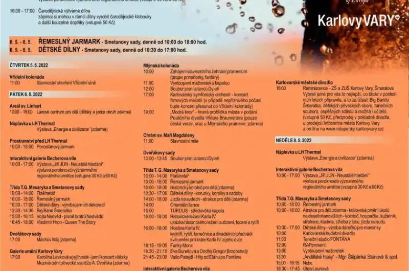 Program Zahájení lázeňské sezóny 2022