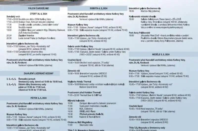 Zahájení lázeňské sezony 2024_program