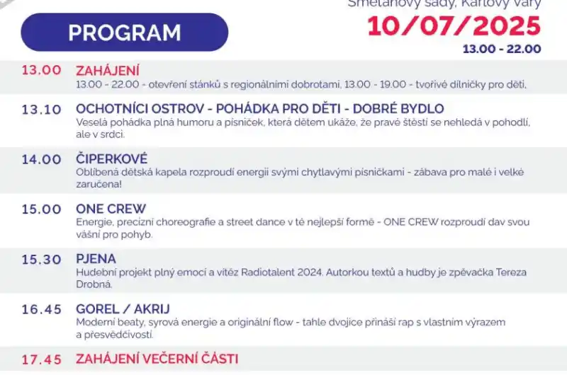 Den kraje a města na filmovém festivalu_program