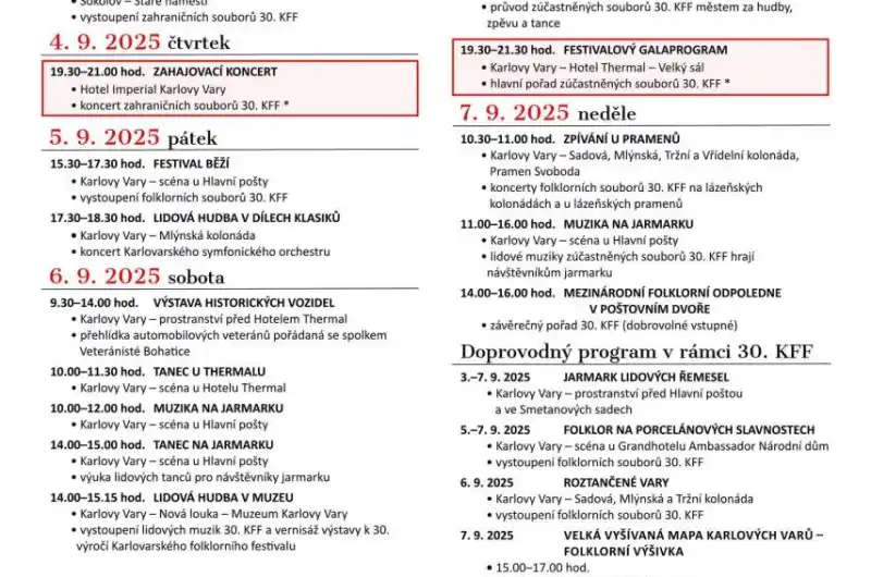 Karlovarský folklorní festival_vybraný program