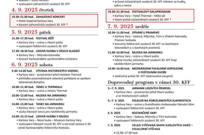 Karlovarský folklorní festival_vybraný program