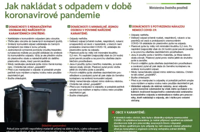 Jak nakládat s odpadem v době koronavirové pandemie