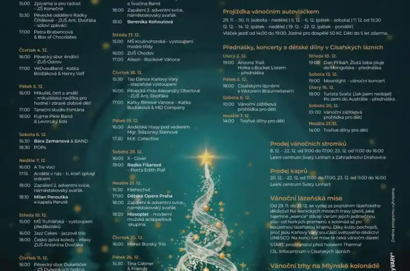 Vánoční trhy 2025_program
