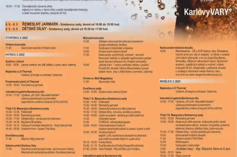 Program Zahájení lázeňské sezóny 2022