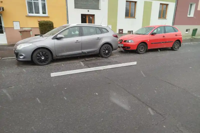 Místo kde je hrbol.