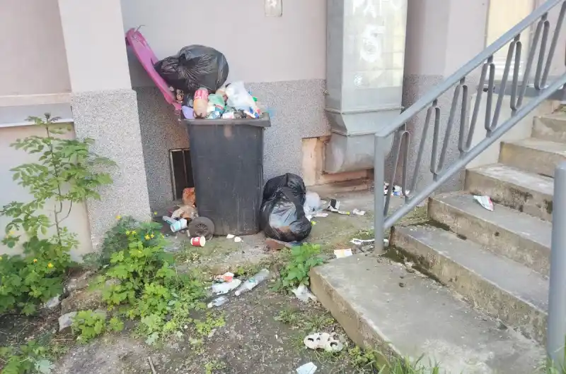 V budově je i fit centrum. Je to nlízko mateřské školy a kvečeru lze spatřit potkany.