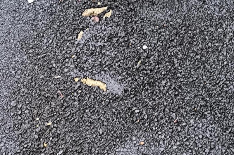 V blízkosti značky, zřejmě byla posunuta