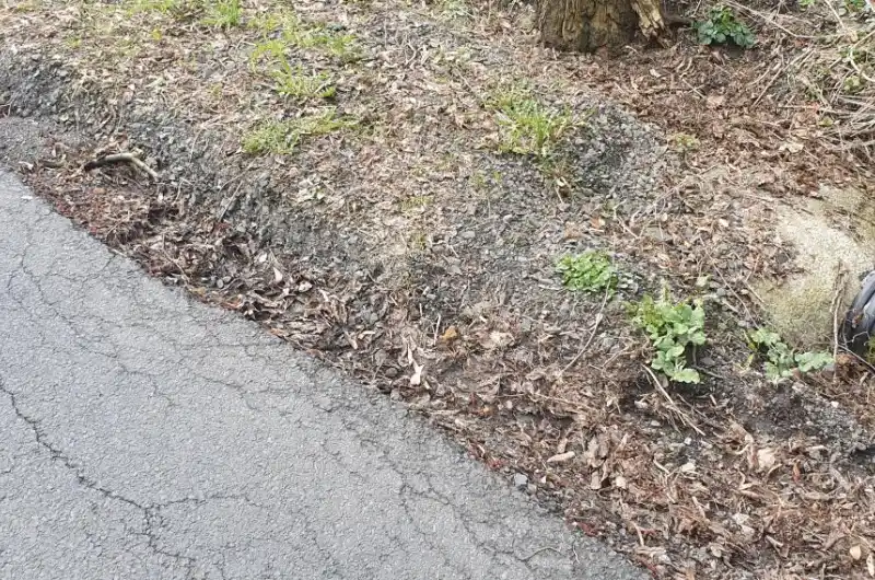 bližší pohled na místo s největší dírou