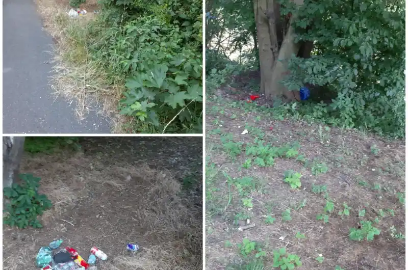 Dolní Drahovice za řekou v aleji